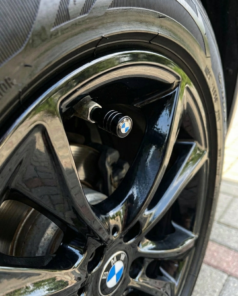 Bouchons de Valve Aluminium avec Logo BMW (Set de 4)